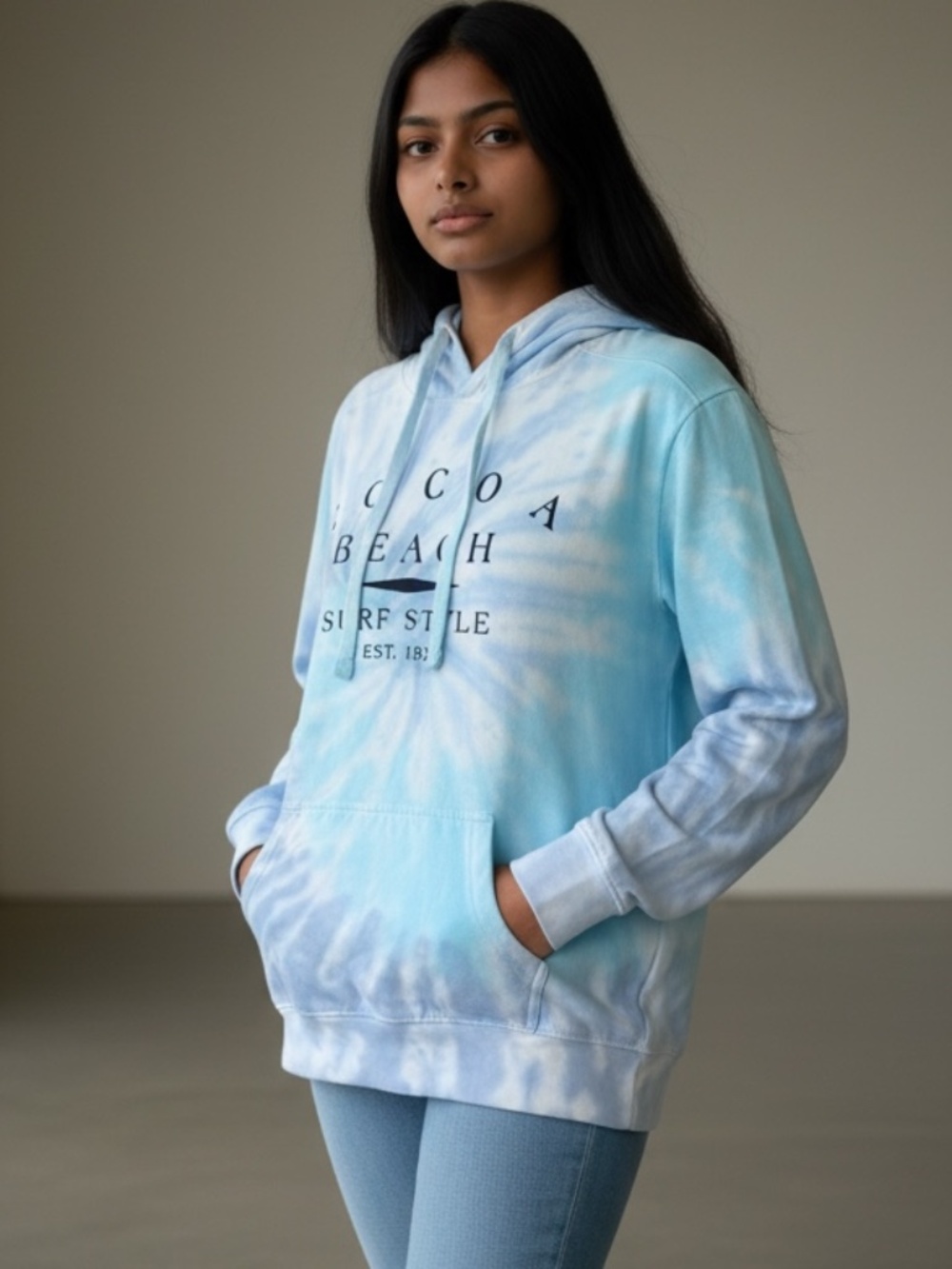 Cocoa Beach Trading Co. Beach Outfitters Tie-Dye Hoodie, Small but Roomy